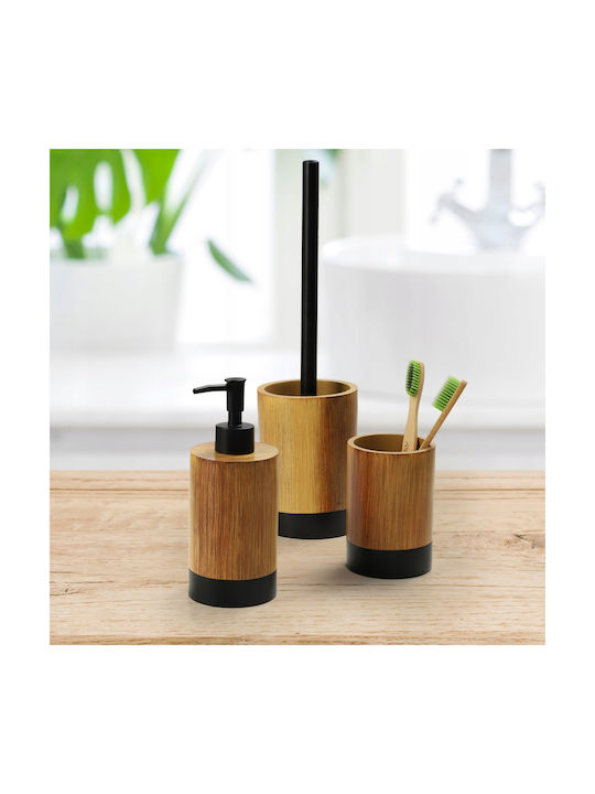 Kadax Wooden Black Bathroom Accessory Set