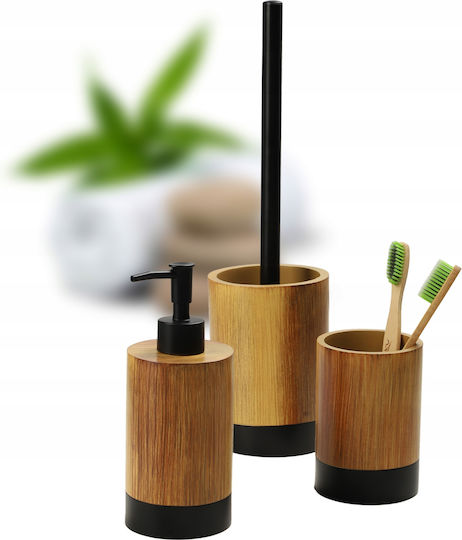 Kadax Kadax Badezimmerzubehör-Set Hölzernes Schwarzes