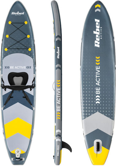 Φουσκωτή Σανίδα SUP / Kayak με Μήκος 3.5m Γκρι