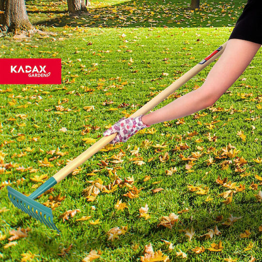 Kadax 143741 Furcă de grădină Greblă pentru gazon cu mâner