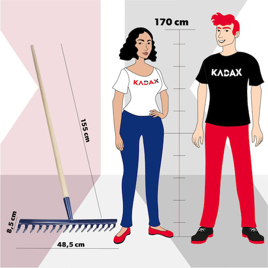 Kadax 145881 Градинска грабилка Грабеж за лък с дръжка