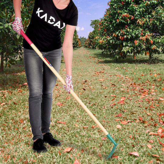 Kadax 143741 Furcă de grădină Greblă pentru gazon cu mâner