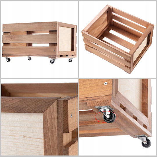 Kadax Vinyl Record Storage Box 45x28cm Vinyl Container Wheels
