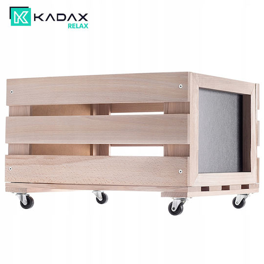 Kadax Vinyl Record Storage Box 45x36cm Container Stand Wheels