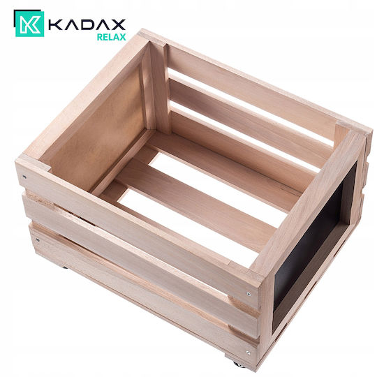 Kadax Vinyl Record Storage Box 45x36cm Container Stand Wheels