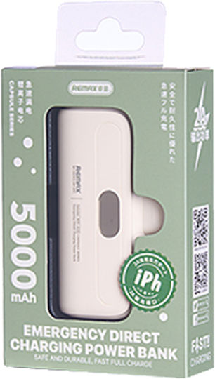 Remax Capsule Series RPP-633 Lightning Power Bank 5000mAh Λευκό