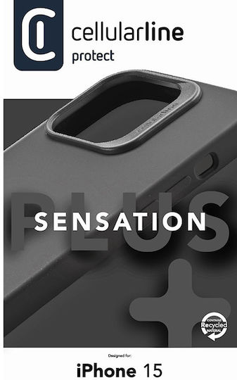 Cellular Line Sensation Back Cover Silicon Negru (iPhone 15 Plus / 16 Plus)