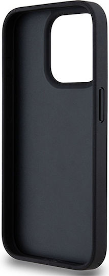 Калъф DKNY от PU кожа с кариран десен и ивица за iPhone 15 Pro Max, черен