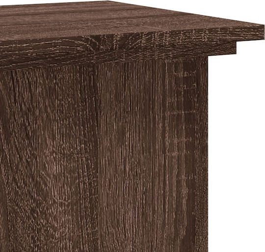 vidaXL Pflanzenständer Holz Braun 33cmx33cmx80cmcm.