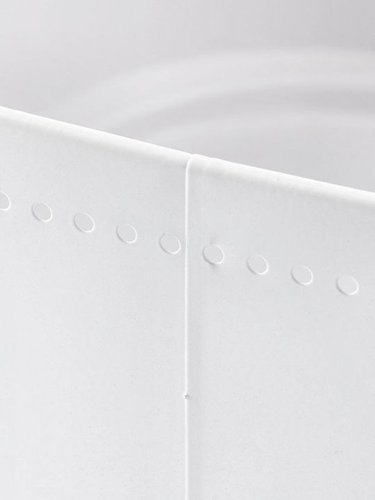 Bread Box with Lid Metallic White 26.5x26.5x14.5cm