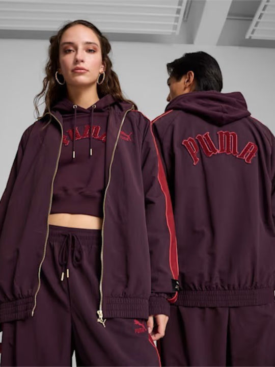 Ανδρική Ζακέτα Track Jacket Μπορντό