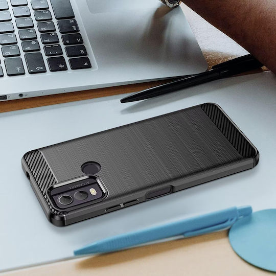Techsuit Carbon Back Cover Silicone Blue (Nokia C22)
