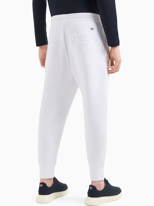 Sweatpants with Elastic White