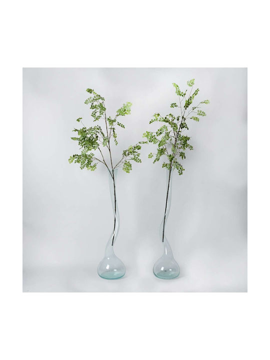 S Line Vază Decorativă Sticlă Transparent 101cm 1buc