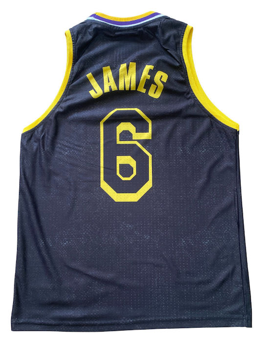 Basketball Jersey James 6 Black White Balón De Oro Unisex Bj200