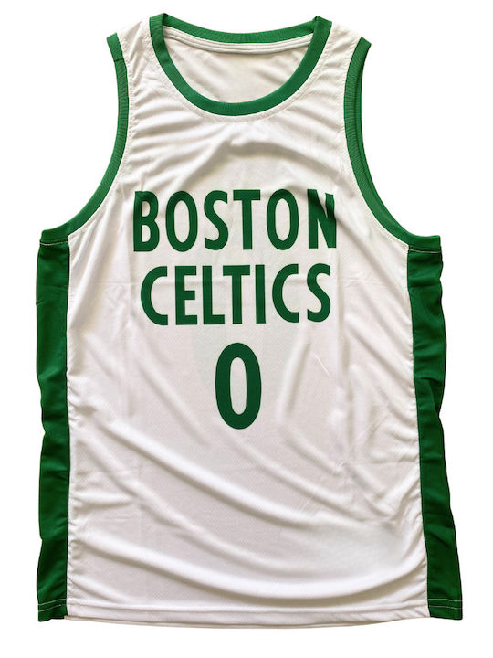 Basketball Jersey Celtics Boston Tatum 0 White Green Balón De Oro Unisex Bj206