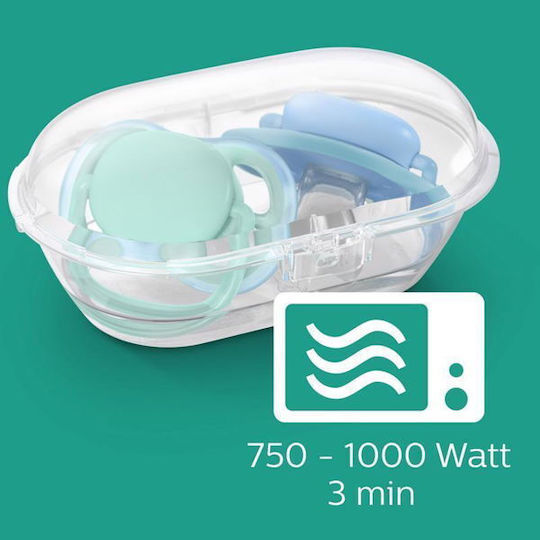 Philips Ultra Air Pacifiers Silicone Ocean - Blue/Lilac for 6-18 months 2pcs