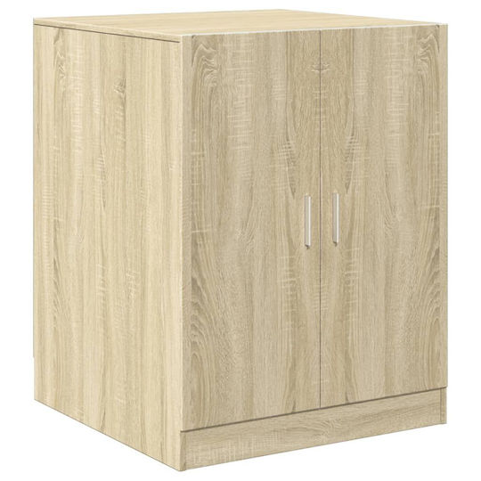 vidaXL Wall Hung Cabinet Bathroom Column Cabinet for Washing Machine Sonoma
