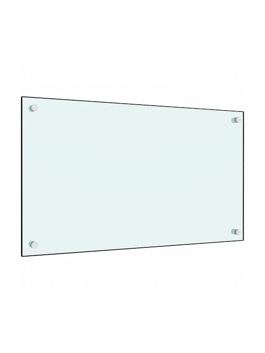 vidaXL Rectangular Glass Back White 70x40cm 3315783 2 Pieces