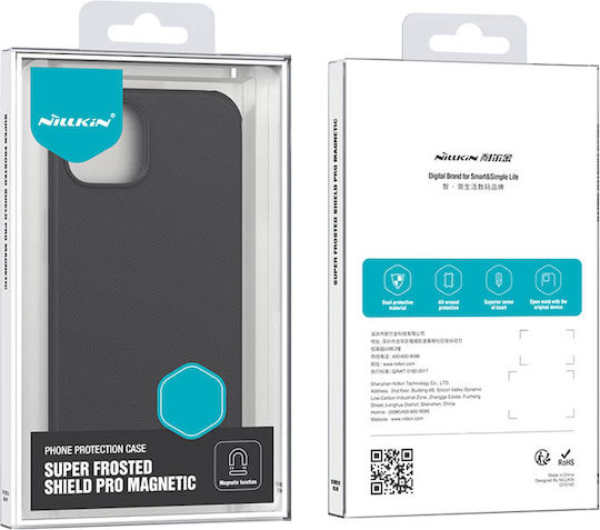 Nillkin Super Frosted Pro Umschlag Rückseite Kunststoff Magnetisch Schwarz (iPhone 15 Pro)