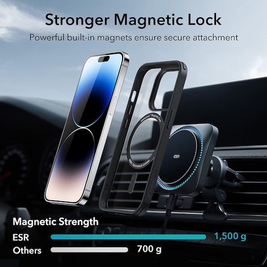 ESR Classic Hybrid Halolock Back Cover Σιλικόνης Διάφανο (iPhone 15 Pro Max)