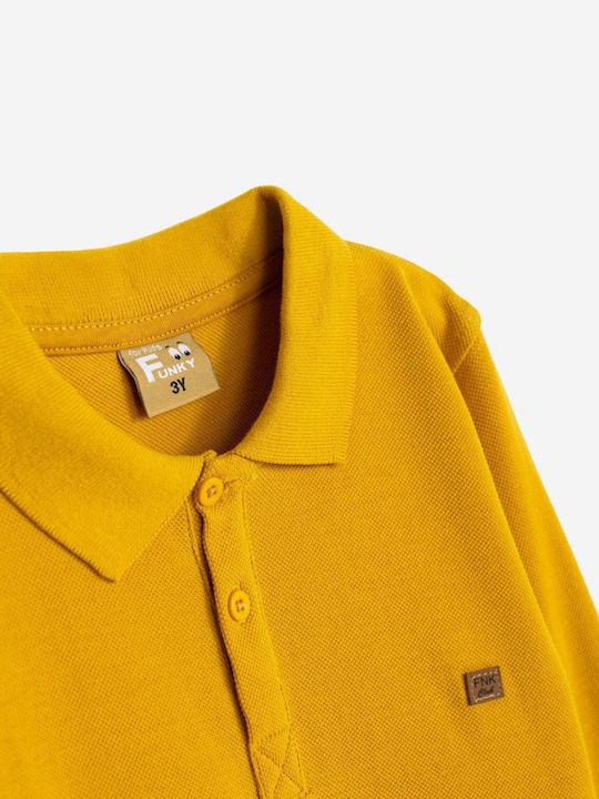 Funky Kids' Polo Yellow