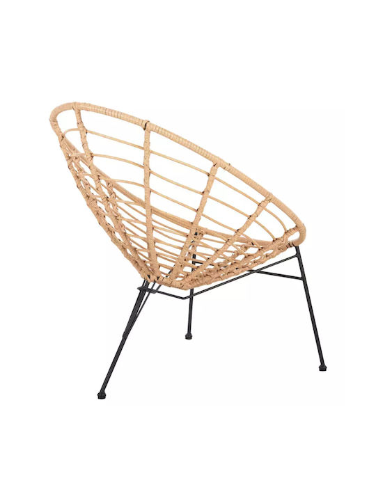 Πολυθρόνα Εξωτερικού Χώρου Rattan Allegra Μπέζ 73x78x88εκ.