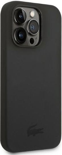 Lacoste Silicone Silicone Umschlag Rückseite Kunststoff / Silikon Schwarz (iPhone 14 Pro)