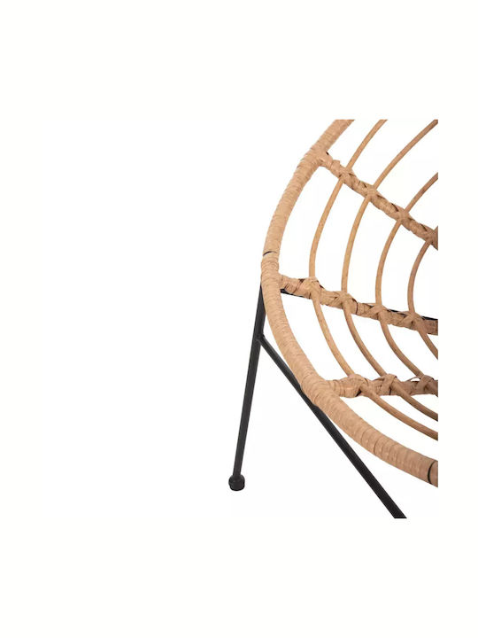 Πολυθρόνα Εξωτερικού Χώρου Rattan Allegra Μπέζ 73x78x88εκ.