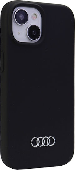 Audi Back Cover Σιλικόνης Μαύρο (iPhone 15 Plus)