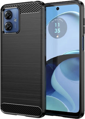 Techsuit Umschlag Rückseite Silikon Schwarz (Motorola Moto G14) KF2314696