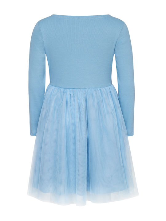Children's Dress Long Sleeve Tulle Light Blue