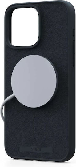 Njord Suede Back Cover Πλαστικό 2mm Μαύρο (iPhone 15 Pro Max)