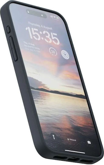 Njord Suede Back Cover Πλαστικό 2mm Μαύρο (iPhone 15 Pro Max)