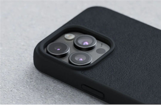 Njord Suede Back Cover Πλαστικό 2mm Μαύρο (iPhone 15 Pro Max)