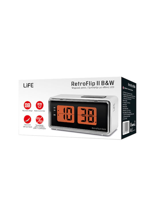 Life Retroflip Ii Επιτραπέζιο Ψηφιακό Ρολόι με Ξυπνητήρι 221-0416