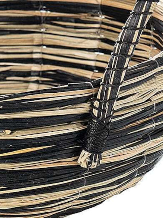 Coș decorativ Wicker cu mânere Black S Line