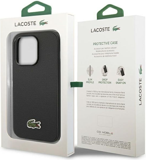 Lacoste Iconic Petit Pique Magsafe Back Cover Πλαστικό Μαύρο (iPhone 14 Pro)