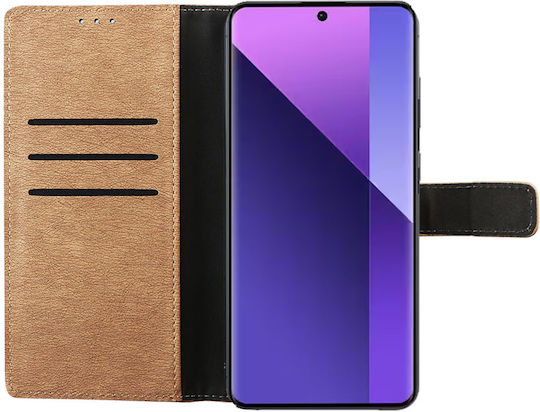 Volte-Tel Book Δερματίνης / Σιλικόνης Χρυσό (Redmi Note 13 Pro+)