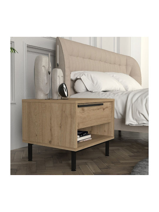 Bedside Table Suzy Wooden Beige 50x45x41.6cm GP042-0260 1