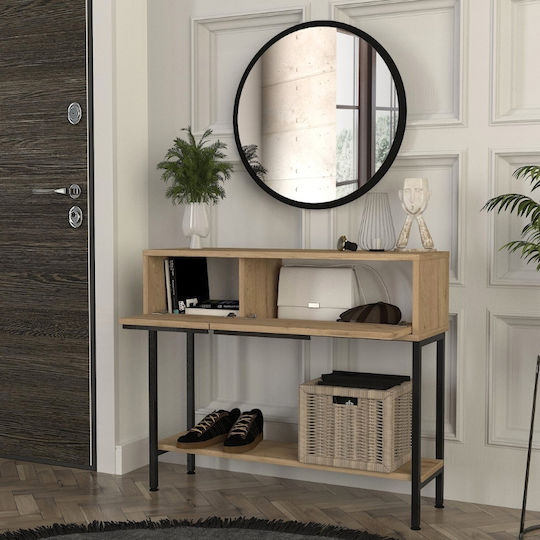 Suzy Consolă Din Lemn Cu Oglindă Stejar Sapphire L90x l29.6x Î76cm