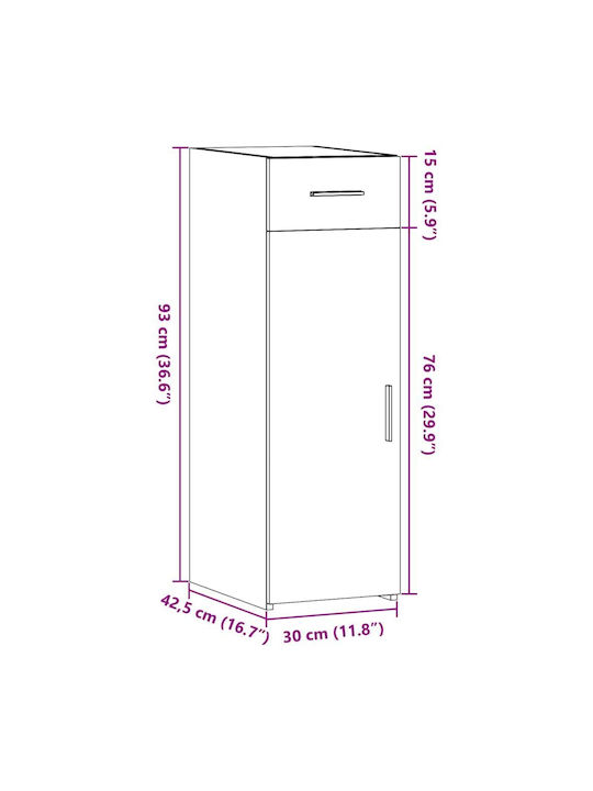 Cabinet Storage Wooden L30xW42.5xH93cm