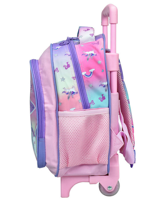 Gim Backpack School Bag Trolley Kindergarten Pink with Water Bottle Holder 12Liters