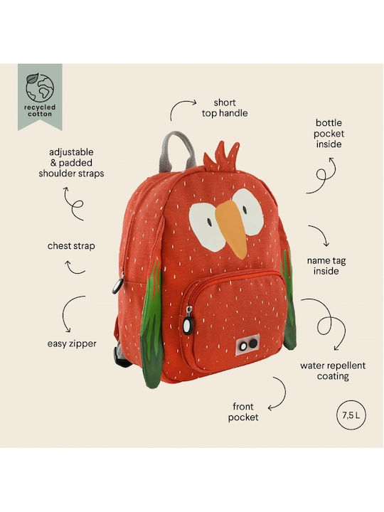 Kinderrucksack Trixie Herr Papagei 77931