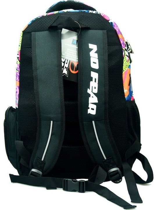 No Fear Schulranzen Rucksack Grundschule Mehrfarbig mit Flaschenhalter 30Liter