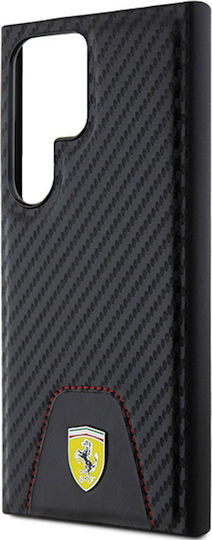 Ferrari Back Cover Δερματίνης / Δερμάτινο Μαύρο (Galaxy S24 Ultra)
