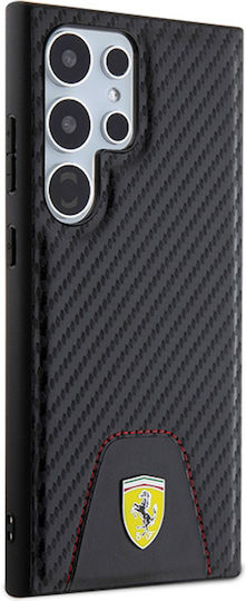 Ferrari Back Cover Δερματίνης / Δερμάτινο Μαύρο (Galaxy S24 Ultra)