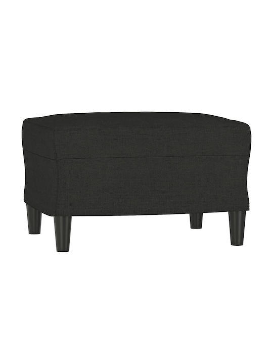 Living Room Furniture Set 3-Seater & 2-Seater & Armchair & Stool Black