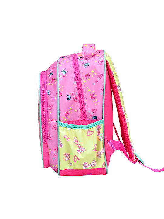 Gim Barbie School Bag Backpack Kindergarten Pink with Water Bottle Holder 12Liters