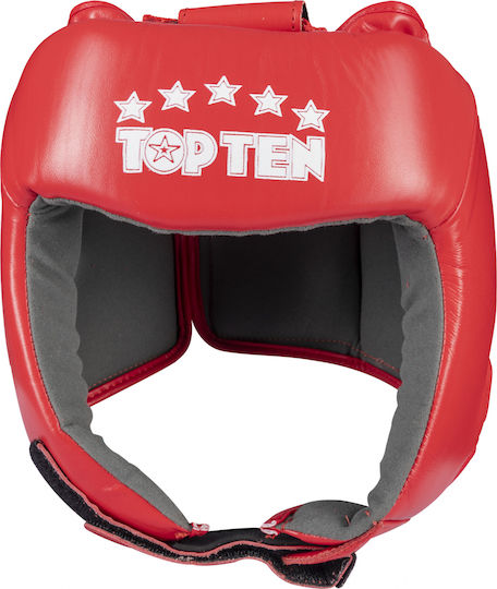 Genuine Leather Headguard Red Size M Incl Iba Tag